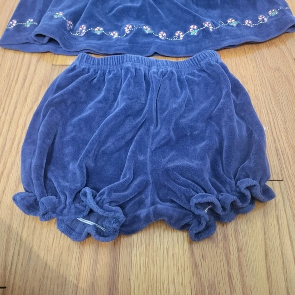 Toddler Girls Christmas Outfit Bundle Sz 24 Months 2T Buffalo Plaid‎ Blue Velvet
